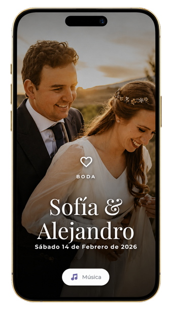 Previsualización móvil de Amor Invitaciones